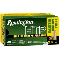 Remington HTP 9mm Luger 115 gr +P Jacketed Hollow Point 20 Per Box Handgun Ammo