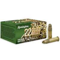 Remington Ammunition 21229 Golden Bullet Rimfire 22 LR 36 gr Plated Hollow Point 225 Per Box