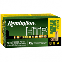 Remington HTP 9mm Luger 115 gr Jacketed Hollow Point 20 Per Box Handgun Ammo