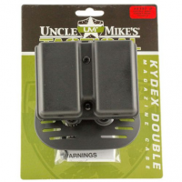 Uncle Mike's 51361 Kydex Double Mag Case Black Kydex Belt Clip 9mm Luger 40 S&W Belts 1.75" Wide