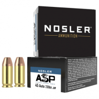 Nosler Assured Stopping Power Handgun 45 ACP 230 gr Jacket Hollow Point 20 Per Box