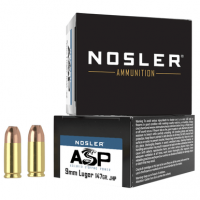 Nosler Assured Stopping Power Handgun 9mm Luger 147 gr Jacket Hollow Point 20 Per Box