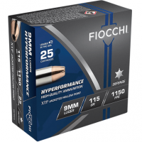 Fiocchi 9XTP25 Extrema 9mm Luger 115 gr XTP Hollow Point 25 Bx/ 20 Cs