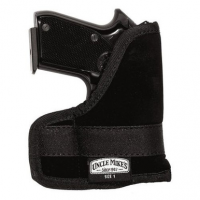 Uncle Mike's 87441 Inside The Pocket Holster OWB Size 01 Black Suede Like Pocket Fits 22-25 Cal Small Autos Ambidextrous