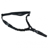 TacFire SL002B One Point Sling 30"-40" L Adjustable Double Bungee Black Nylon Webbing for Rifle