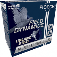 Fiocchi Field Dynamics Upland Steel 12 Gauge 2.75" 1 1/8 oz 6 Shot 25 Per Box