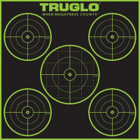 Truglo TG-11A12 Tru-See Self-Adhesive Paper 5-Bullseye Black/Green 12 Per Pkg