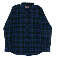 Podium Ladies L/S Flannel Shirt Blue Green Large