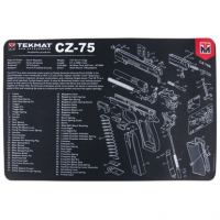 TekMat TEKR17CZ75 CZ 75 Original Mat Black/White Rubber 17" Long 11" x 17" CZ-75 Parts Diagram Illustration