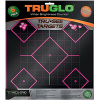 Truglo TG-14P6 Tru-See Self-Adhesive Paper 5-Diamond Black/Pink 6 Per Pkg