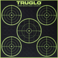 Truglo TG-11A6 Tru-See Self-Adhesive Paper 5-Bullseye Black/Green 6 Per Pkg