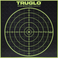 Truglo TG-10A6 Tru-See Self-Adhesive Paper Bullseye Black/Green 6 Per Pkg