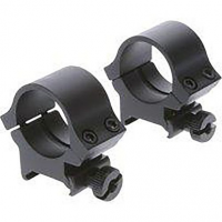 TruGlo TG-TG8961B2 Scope Ring Set Lightweight Picatinny/Weaver High Quad 1" Matte Black Aluminum