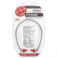 Radians RB1150 Rad-Band 23 dB Behind The Neck Gray Band with Red Jelli Tips for Adults 1 Pair