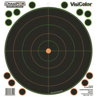 Champion Targets 46136 VisiColor Self-Adhesive Paper Bullseye Multi Color 5 Pack