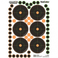 Champion Targets 46135 VisiColor Self-Adhesive Paper Bullseye Multi Color 5 Pack