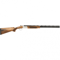 ATI ATIGKOF28SVE Cavalry 28 Gauge Break Open 3" 2rd, 28" Matte Blued Over/Under Vent Rib Barrel, Silver Engraved Aluminum Receiver, Fixed Oiled Turkish Walnut Walnut Stock