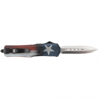 CobraTec Knives MCTXFS3DAGNS FS-3 Texas Flag Medium 3" OTF Knife