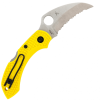 Spyderco C28SYL2HB Dragonfly 2 Salt 2.30" Folding Hawkbill Serrated H2 Knife