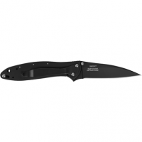 Kershaw 1660CKT Leek 3" Folding Modified Drop Point Plain Black DLC 14C28N Knife