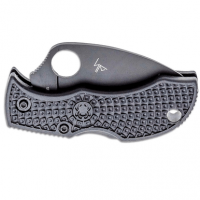 Spyderco MBKWPBK Manbug 1.91" Folding Wharncliffe Plain Non-Reflective Black TiCN VG-10 Knife