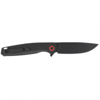 CobraTec Knives CTRATHBLK Rath EDC 3.50" Folding Plain Black D2 Steel Blade, 4.50" Black G10 Handle