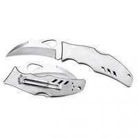 Spyderco BY07P Crossbill 3.50" Folding Hawkbill Plain 8Cr13MoV SS Blade/ Stainless Handle