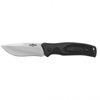 Camillus 19232 Western Black River 3.75" Fixed Drop Point Plain Satin 420 Steel Knife