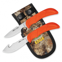 Outdoor Edge WR1C WildPair 2.50"/4" Fixed Gut Hook/Caper Plain/Gut Hook Knife Set