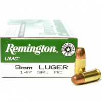 Remington Ammunition UMC 9mm Luger 147 gr Full Metal Jacket 50 Per Box