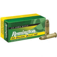 Remington Ammunition Golden Bullet Rimfire 22 LR 36 grain Plated Hollow Point- 66128