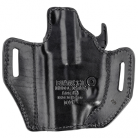 Bianchi 58351 Allusion Assent Pro-Fit OWB Size 13 Black Leather Belt Slide Compatible w/Springfield XDS/Ruger American Pistol/Glock 17/22 Belt Up to 1.50" Wide Right Hand