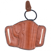 Bianchi 19242 105 Minimalist Belt Slide Holster Size 01 OWB Open Top Style made of Leather with Tan Finish fits 2" Barrel Ruger SP101 & S&W J-Frame for Right Hand