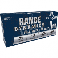 Fiocchi Range Dynamics 25 ACP 50 gr Full Metal Jacket 50 Per Bo