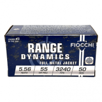 Fiocchi 556M193L Training Dynamics 5.56x45mm NATO 55 gr Full Metal Jacket Boat-Tail (FMJBT) 50 Bx/ 20 Cs