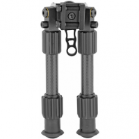 TruGlo TGTG8903S Tac*Pod Carbon PRO Bipod 6-9" Vertical Adjustment, Black Carbon Fiber/Aluminum with Rubber Feet, Pivoting Base, Picatinny Attachment