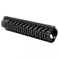 Aim Sports MT061 Free Float Quad Rail 10 inches Aluminum Blk