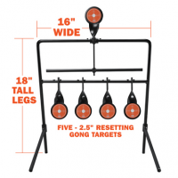 Champion Targets Gong Auto Reset Rimfire Standing Targets Black/Orange 6.83 lbs - 40874