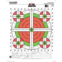 Champion Targets Score Keeper Sight-In Bullseye Paper Hanging 100 yds Pistol/Rifle Large Green/Orange 12 PK - 45796