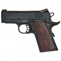 Colt Mfg O7802XE 1911 Defender 9mm Luger 3" 8+1 Blued Blued Carbon Steel Slide Black Cherry G10 Grip