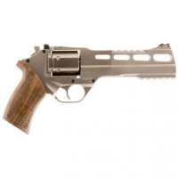 Chiappa Firearms 340224 Rhino 60DS 357 Mag 6rd 6" Nickel-Plated Steel Barrel & Cylinder Nickel-Plated Aluminum Frame with Walnut Grip