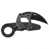 CRKT Provoke 2.41" Folding Hawkbill Knife with Black TiN D2 Steel Blade and Black Aluminum Handle - 4040