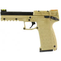 Kel-Tec PMR30 22 WMR 10+1 4.30" Black Fluted Steel Barrel, Black/Tan Serrated Slide, Tan Polymer Frame w/Picatinny Rail, Tan Textured Polymer Grip - PMR30TAN10