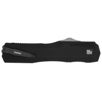 Kershaw Livewire 3.35" OTF Dagger, Plain Black PVD CPM MagnaCut Steel Blade, Black Anodized Aluminum Handle - 9000CF