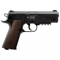 Crosman 1911 Air Pistol - CO2 .177, 20+1 Capacity, Smooth Bore Barrel, Fixed Sights, Black Checkered Polymer Grips - 40001