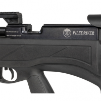 Hatsan Piledriver .62 Cal Air Rifle with Rifled Steel Barrel, Carbon Fiber Air Cylinder, Synthetic Thumbhole Bullpup Stock with Elevation Adjustable Cheek Rest, and Combo Picatinny & 11mm Dovetail Optic Rail - HGPILE62