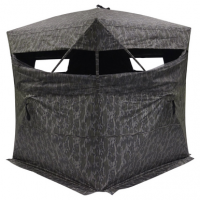 Rhino Blinds Hybrid R150, 5-Hub, Mossy Oak Bottomland, 150 Denier/Mesh, 58" x 58", 65" High - R150MBL