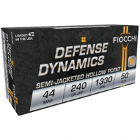 Fiocchi 44D500 Defense Dynamics 44 Rem Mag 240gr Jacketed Hollow Point 50 Per Box