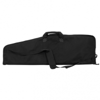 G*Outdoors SRC42 Single Rifle Case Black 600D Polyester with Mag Pouch, Lockable Zippers & Fleece-Lining