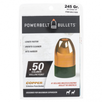 PowerBelt Copper Muzzleloader .50 Cal Hollow Point 245gr Bullets, 15 Rounds per Box - AC1589